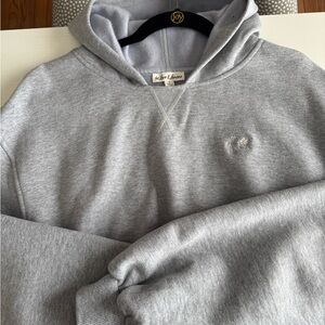 For Love and Lemons hooded cropped heather grey hoodie in size small